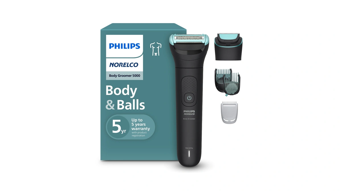 Philips Norelco Body Groomer 5000 Series, Intimate Hair Shaver &