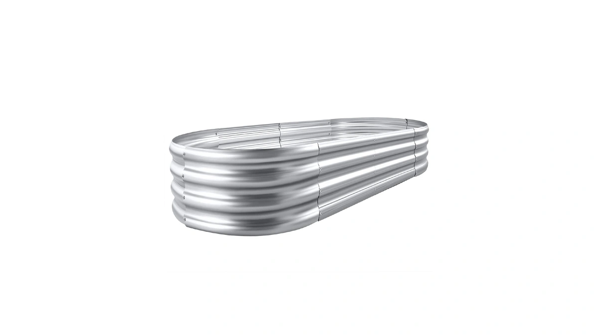 Land Guard Galvanized Raised Garden Bed Kit, Galvanized Planter Garden