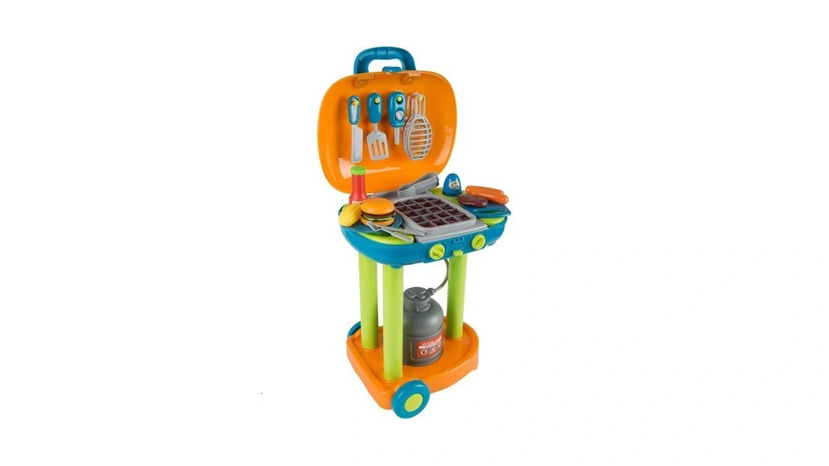 Bbq Toy Kitchen Set For Kids - Pretend Play Grill