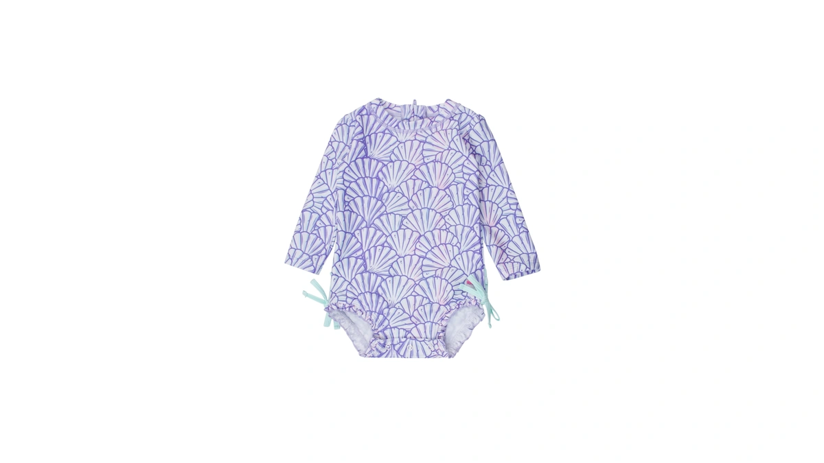 Rufflebutts Baby Girls Upf 50+ Sun Protection Novelty Print Long