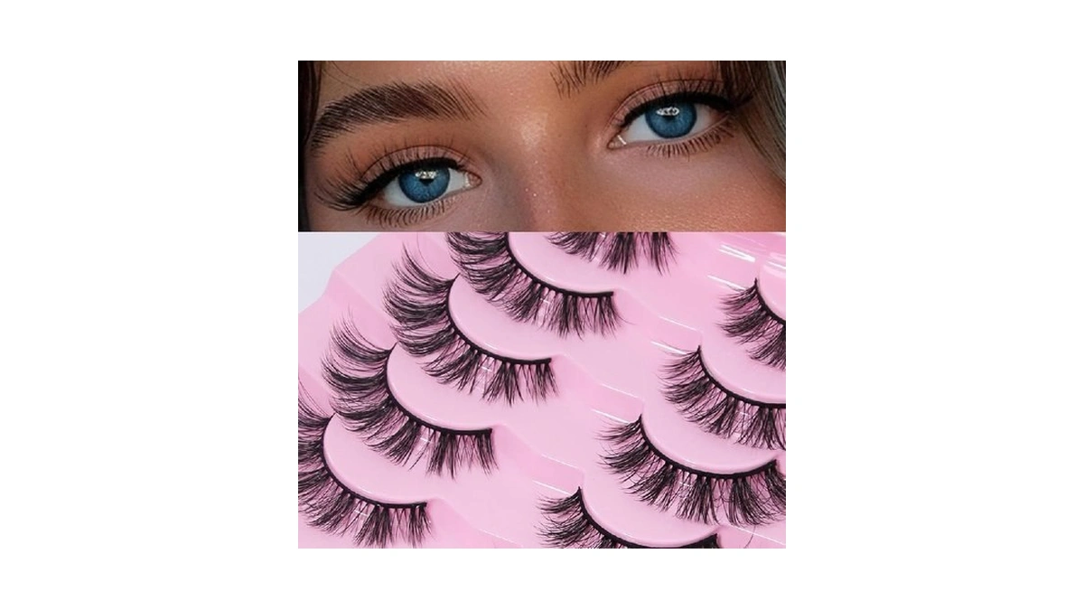 False Eyelashes 7 Pairs 3d Strip Faux Mink Eyelash Natural