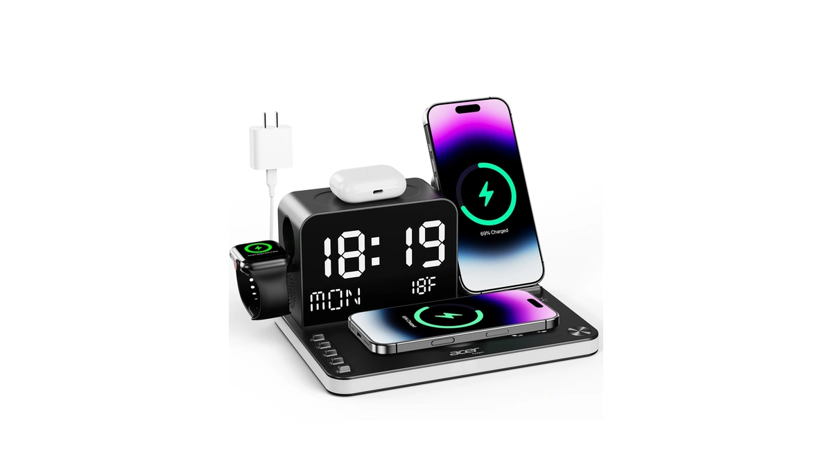 Acer Gadget 7-in-1 Wireless Charging Station Charger Stand For Multiple