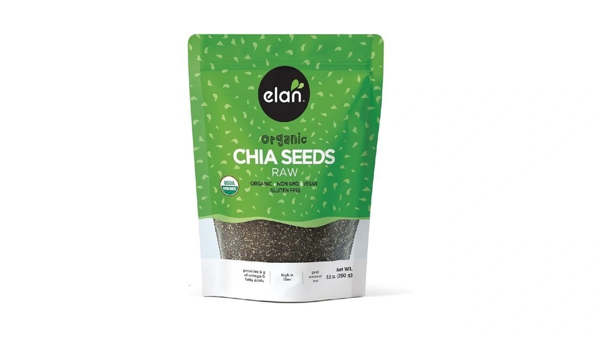 Elan Organic Chia Seeds, 8.8 Oz, Natural Raw Black Chia