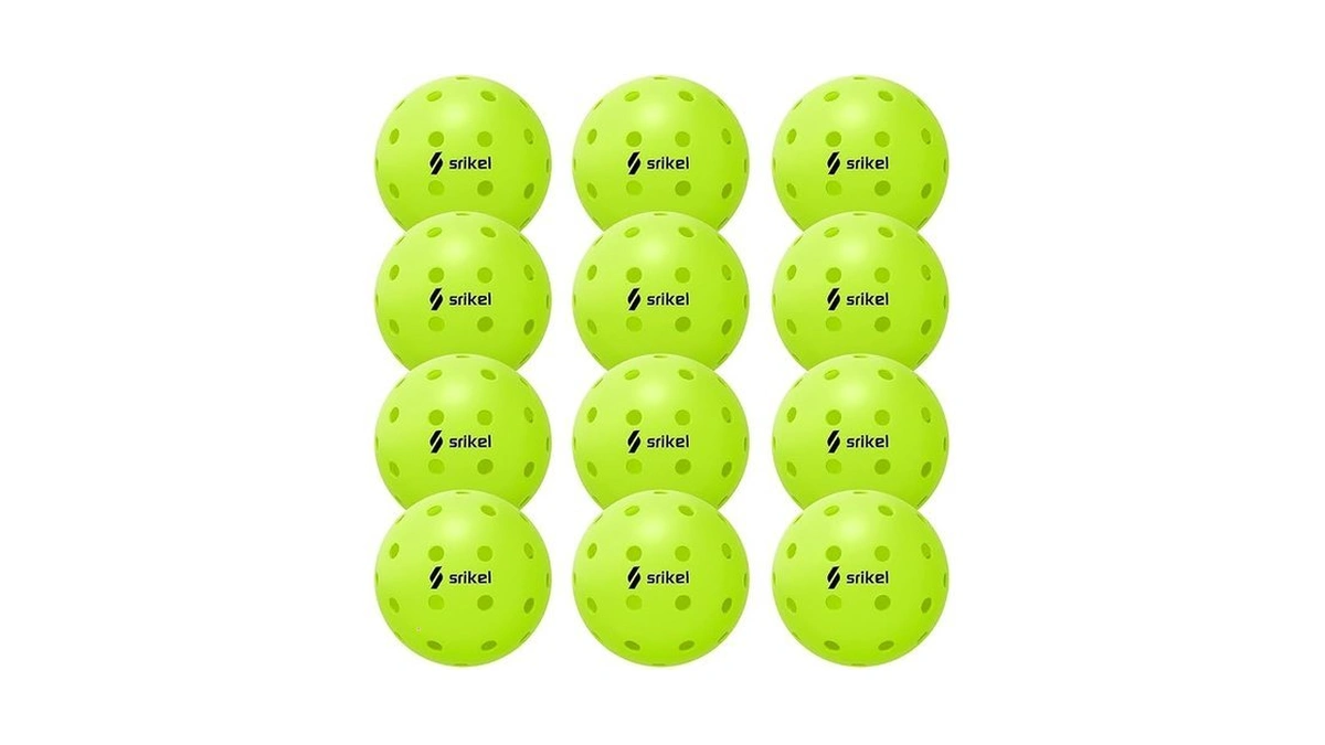 Srikel Outdoor Pickleballs - Usapa Approved Pickleball Balls, Seamless Roto-molded