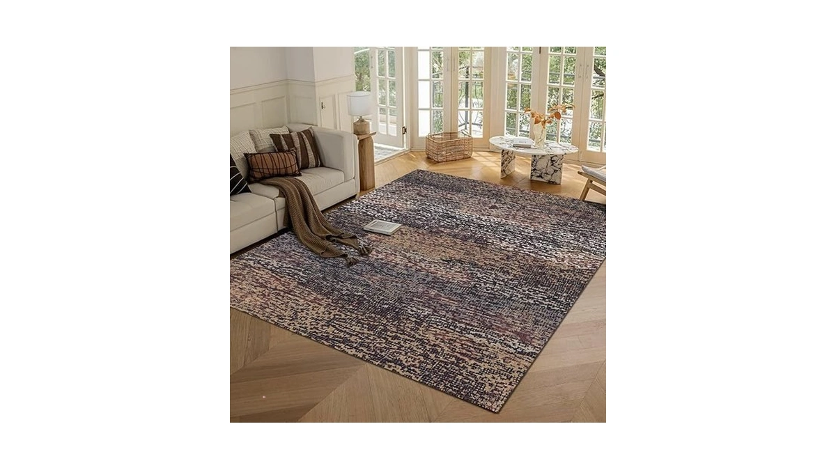 Rugsure Washable Area Rug - 1/6" Thick Low Pile -