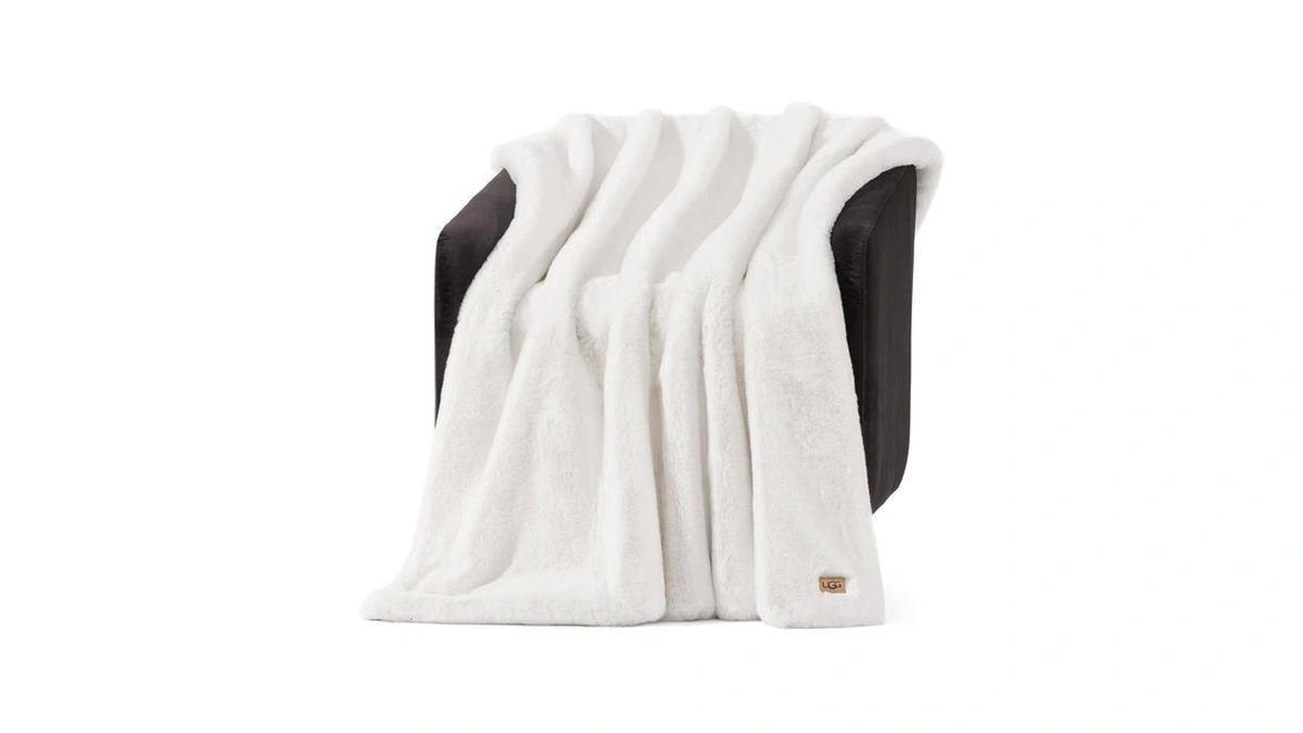 Ugg Euphoria Faux Fur Throw Blanket, Warm Fluffy For Couch