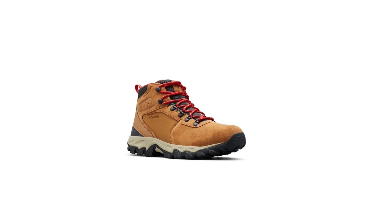 Columbia Mens Newton Ridge Plus Ii Suede Waterproof, Elk/mountain Red,