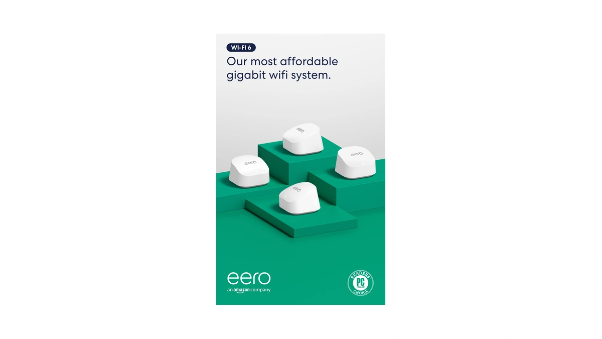 Amazon Eero 6+ Mesh Wifi System - Supports Internet Plans