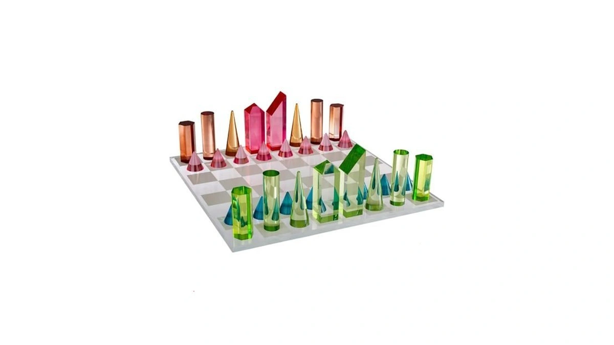 Trademark Games Modern Chess Set - Acrylic Chess Board With