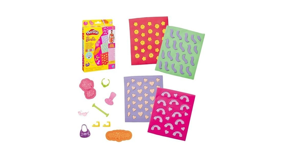 Play-doh Barbie Flowers And Florals Accessory Pack, 4 Refill Pattern