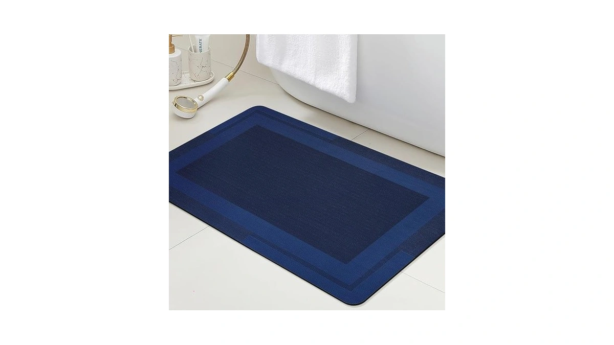 Accumtek Non Slip Bath Mat, Thin Bathroom Rugs Fit Under