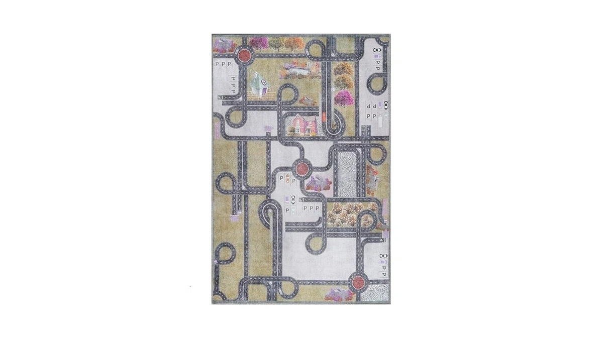 Superior Indoor Kids Rug, Washable, Non-slip, Multi Color Playmat, Perfect