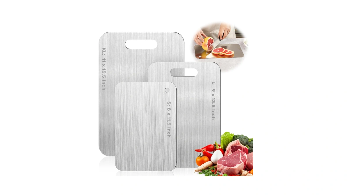 Katori Titanium Cutting Boards For Kitchen-100% Pure Titanium Cutting Board