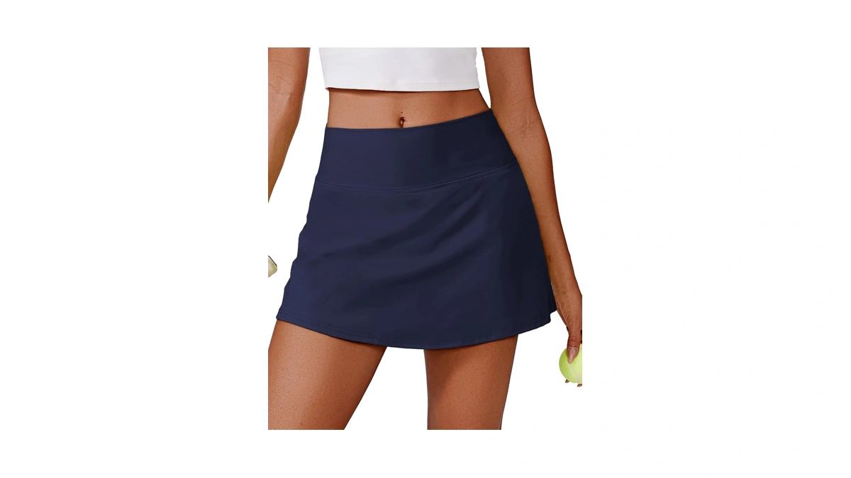 Pinspark Women's High Waisted Tennis Skirts Tummy Control Golf Skorts