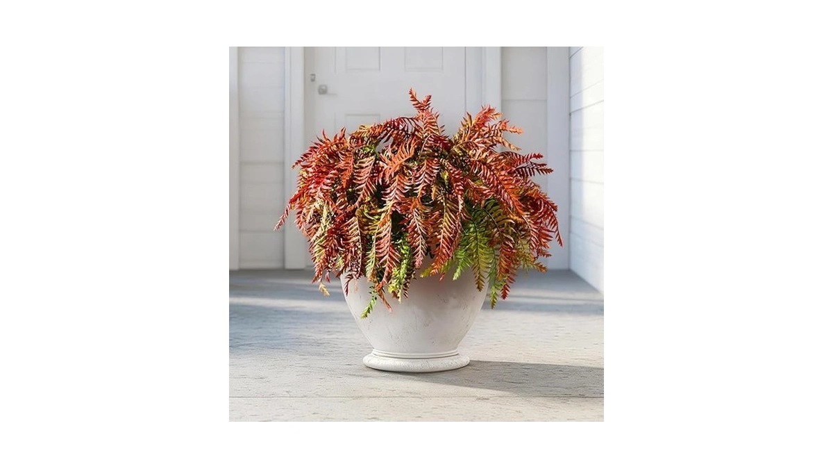Yarmare Artificial Fern Plants 10 Pcs Artificial Bush Fern Plants