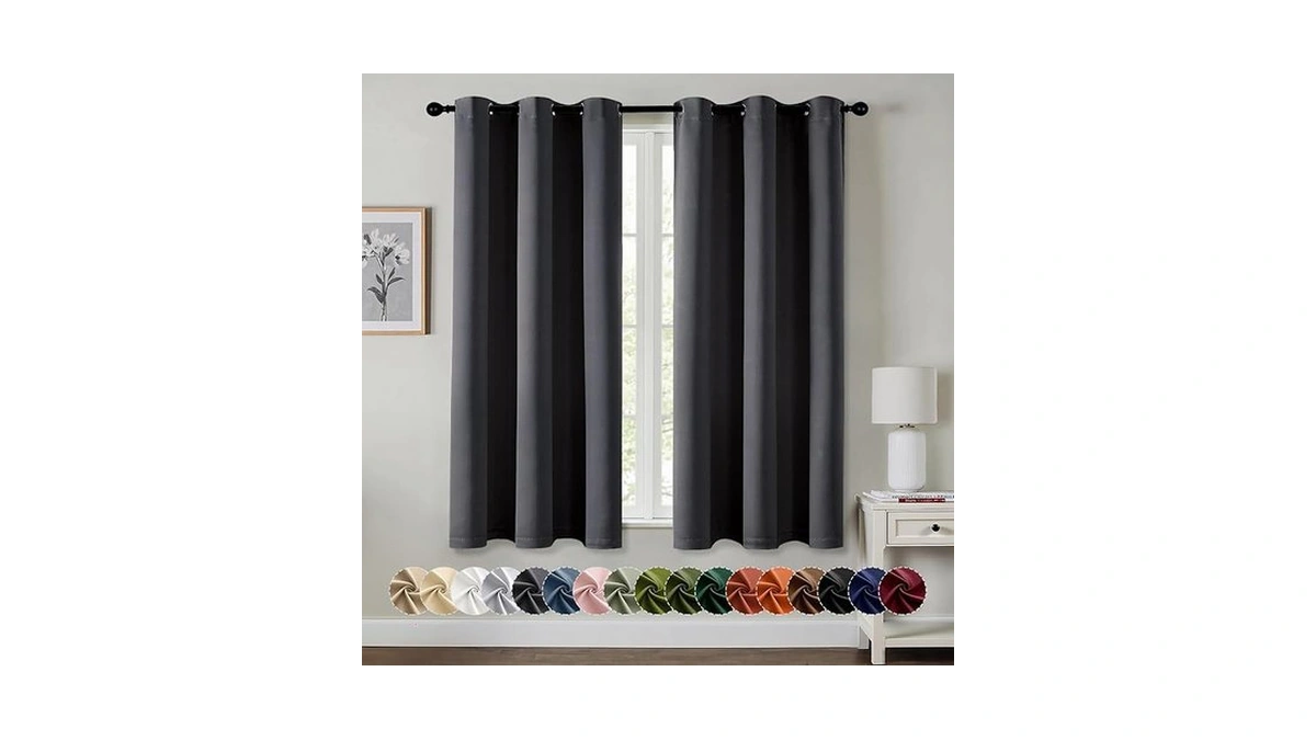 Miulee Blackout Curtains For Bedroom Living Room 2 Panels, Thermal