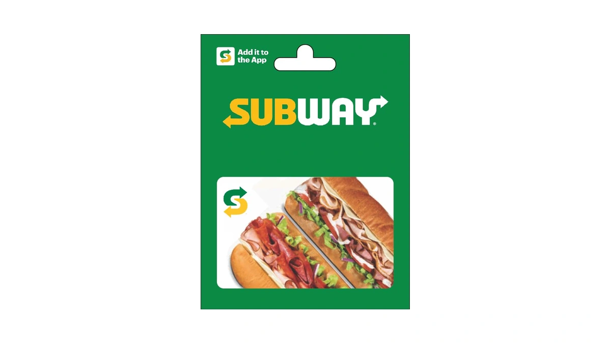 Subway Physical Gift Card - $50