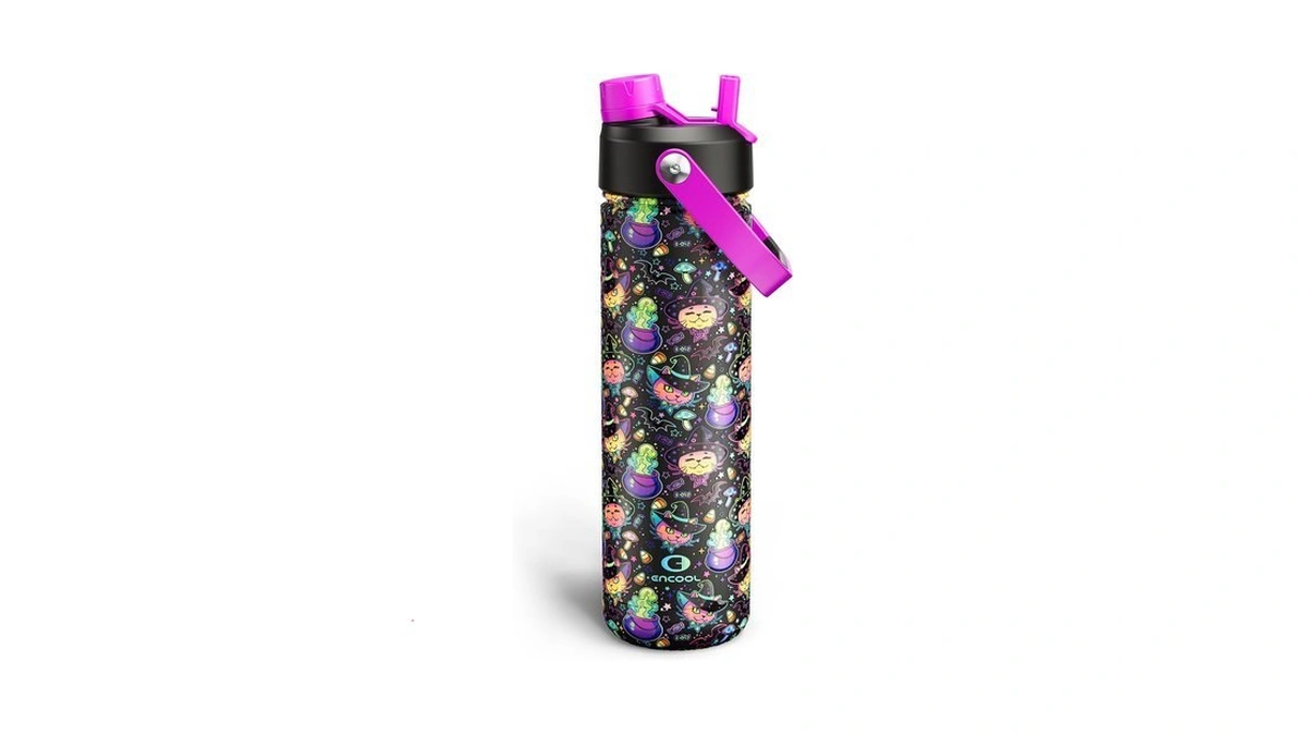 Encool Insulated Water Bottle With Straw Stainless Steel Water Bottle,