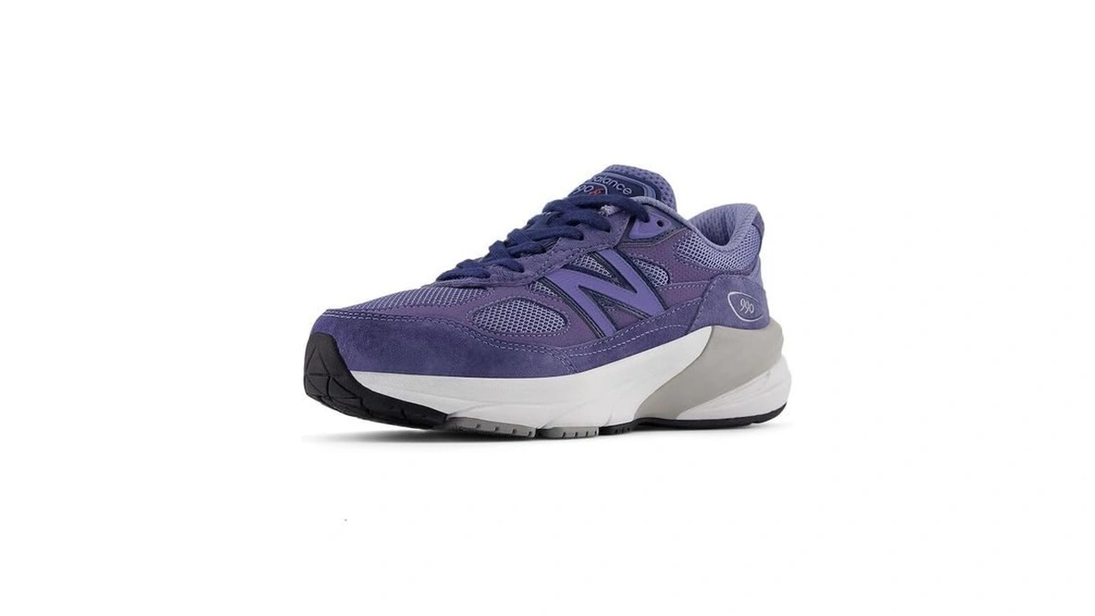 New Balance Kid's Fuelcell 990 V6 Lace-up Sneaker, Purple/nb Navy,