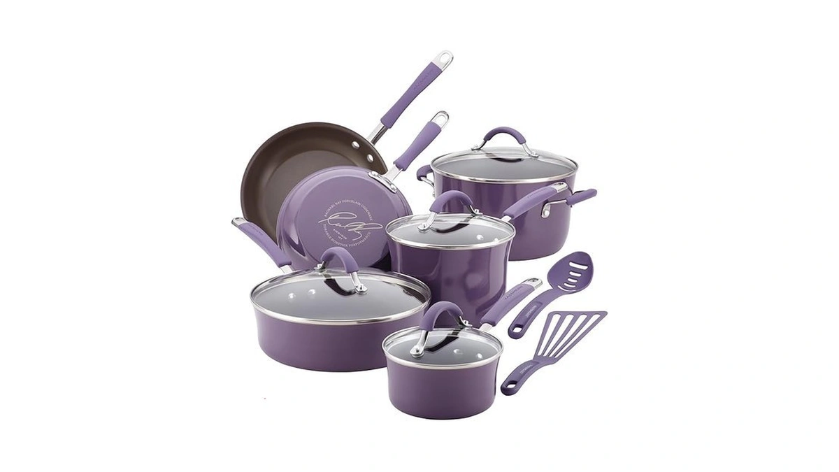 Rachael Ray Cucina Nonstick Cookware, Lavender Purple Pots And Pans