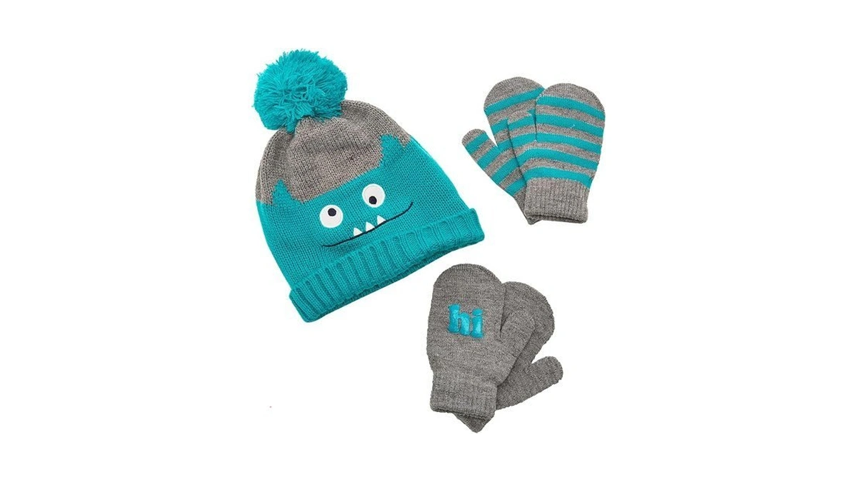 Simple Joys By Carter's Baby Boy's Hat And Mitten Set