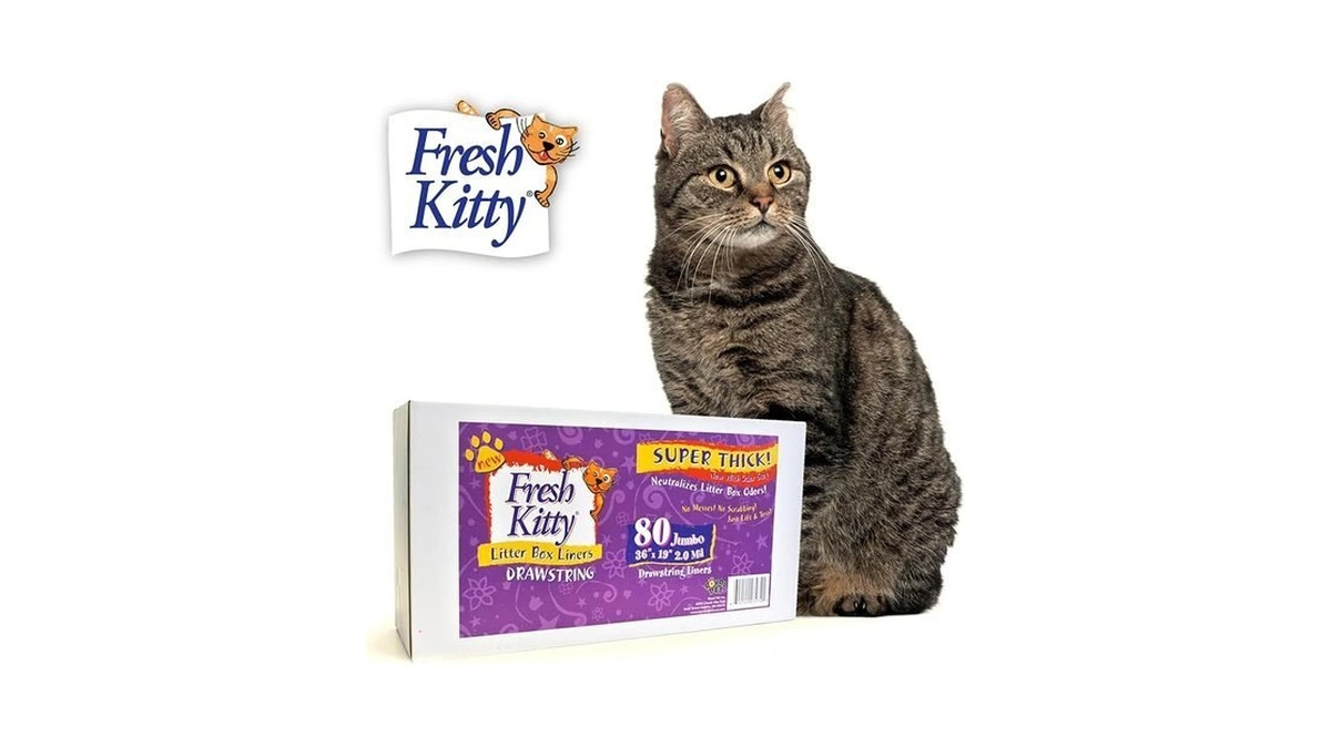 80 Count Fresh Kitty Litter Box Liners Super Thick, Durable,