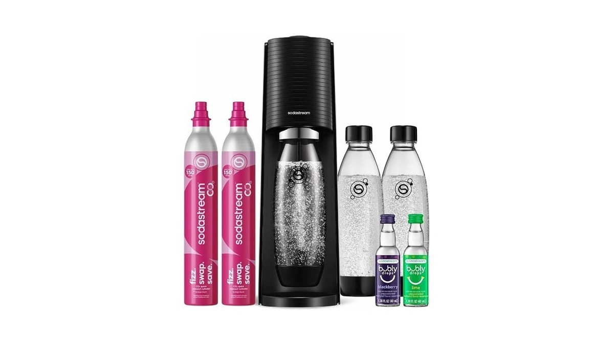 Sodastream Terra Sparkling Water Maker, Value Bundle, Cqc Co2 System,