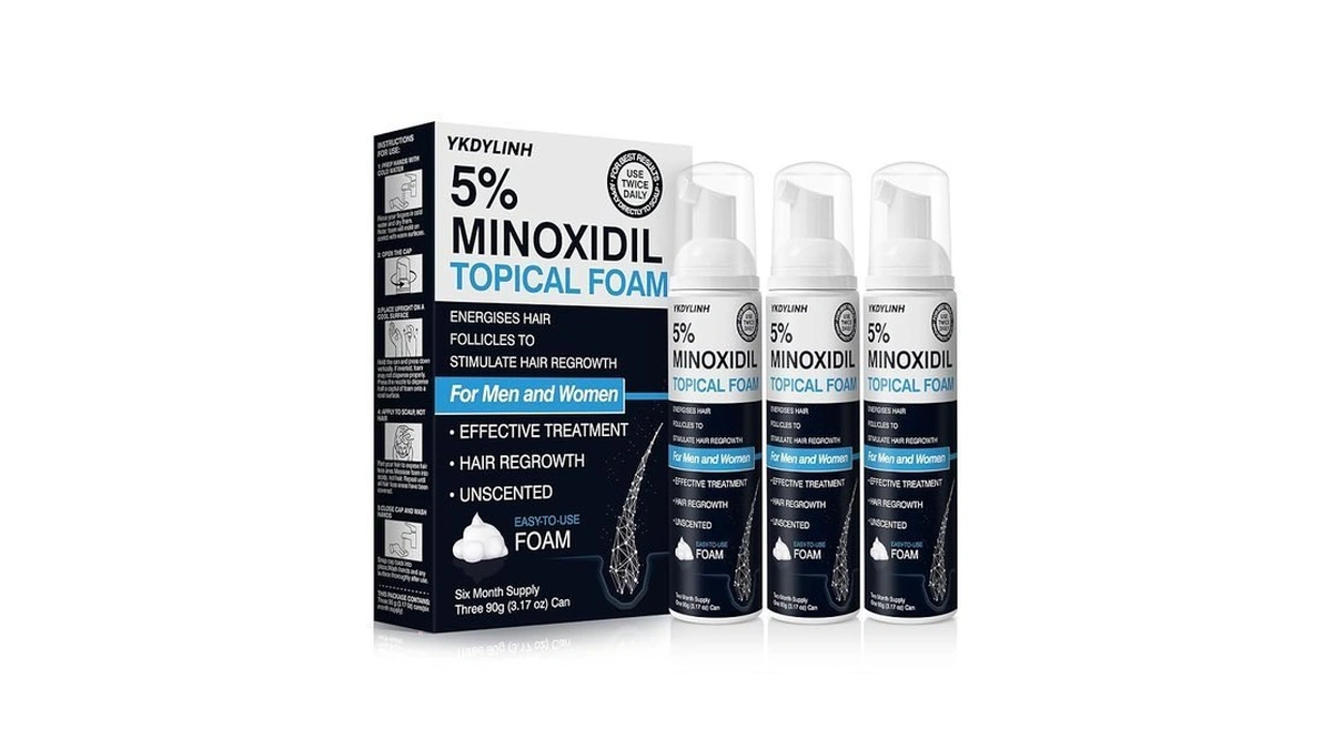 5% Minoxidil Foam– Hair Regrowth Treatment For Men & Women,