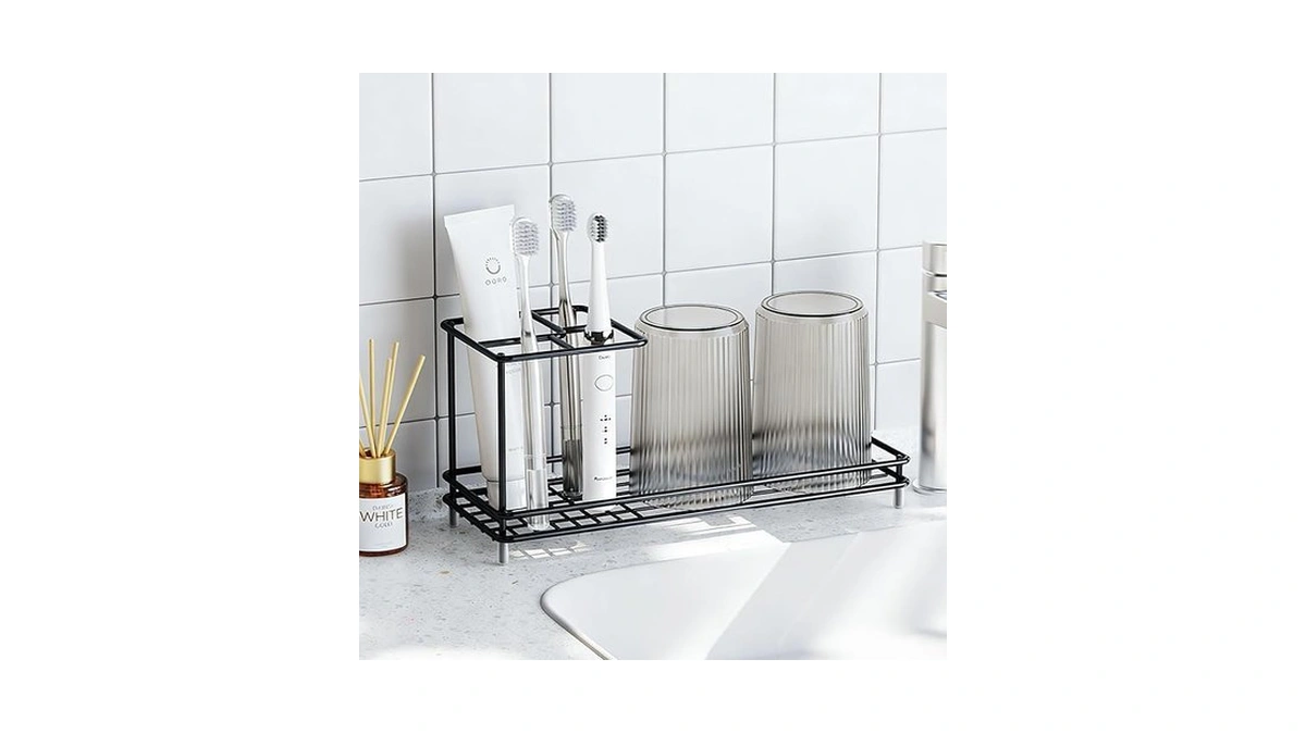 Toothbrush Holders For Bathrooms, Carbon Steel Tooth Brush Holder Electric