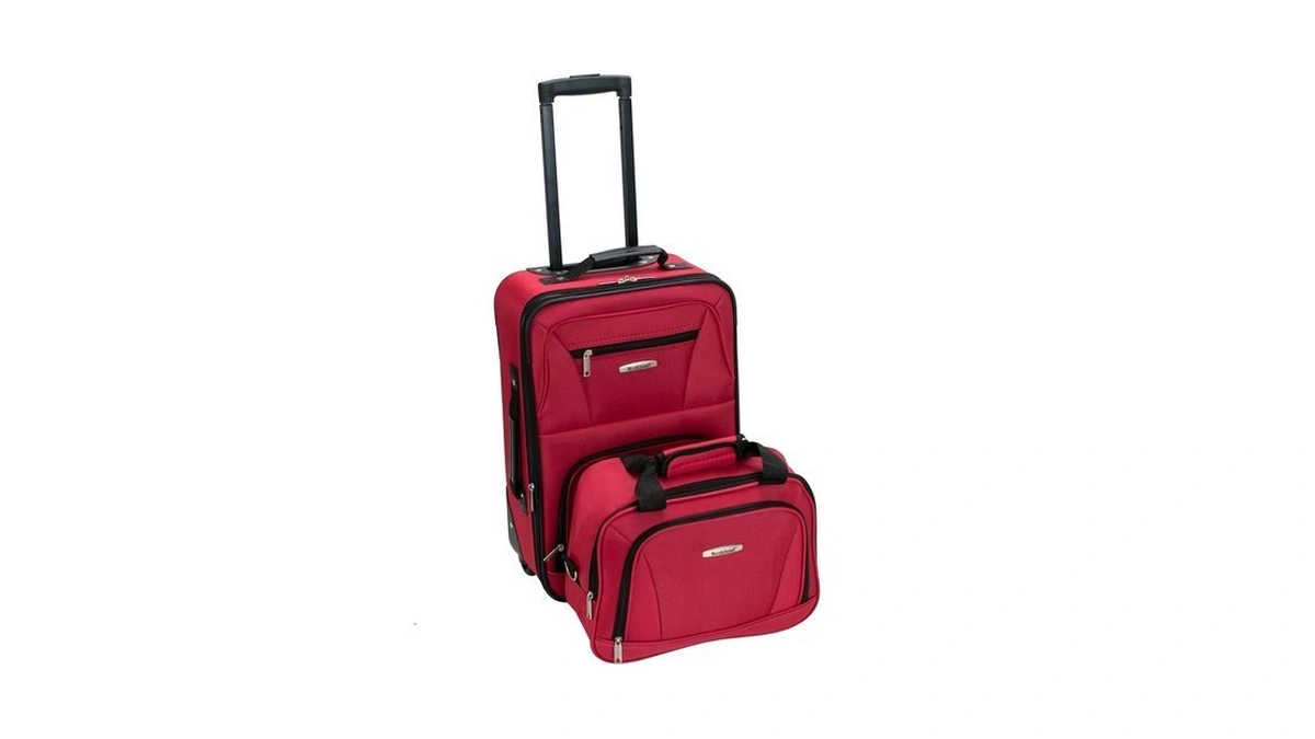 Rockland Fashion Softside 2 Piece Luggage Set, Expandable, (14" Tote/19"
