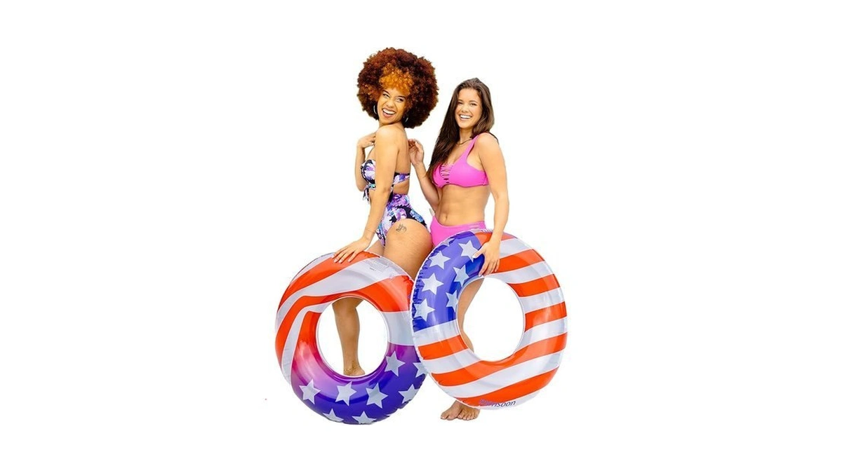 Monsoon [citrus] 2-pack Luxury Pool Floats Swimming Float Beach Tube