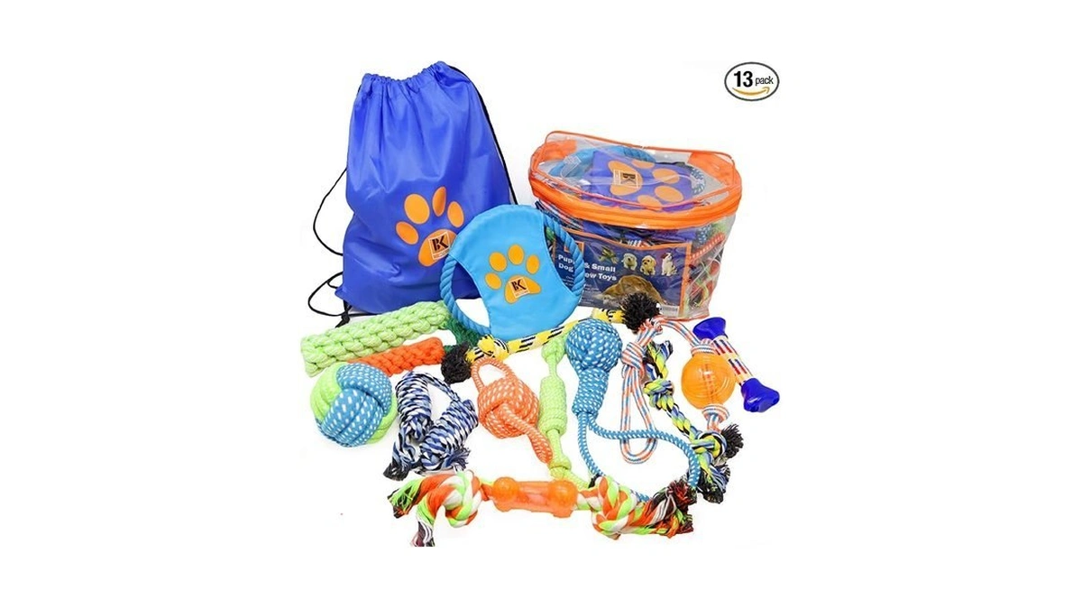 Puppy Toys, Box Of 13 Puppy Dog Rope Chew Toys