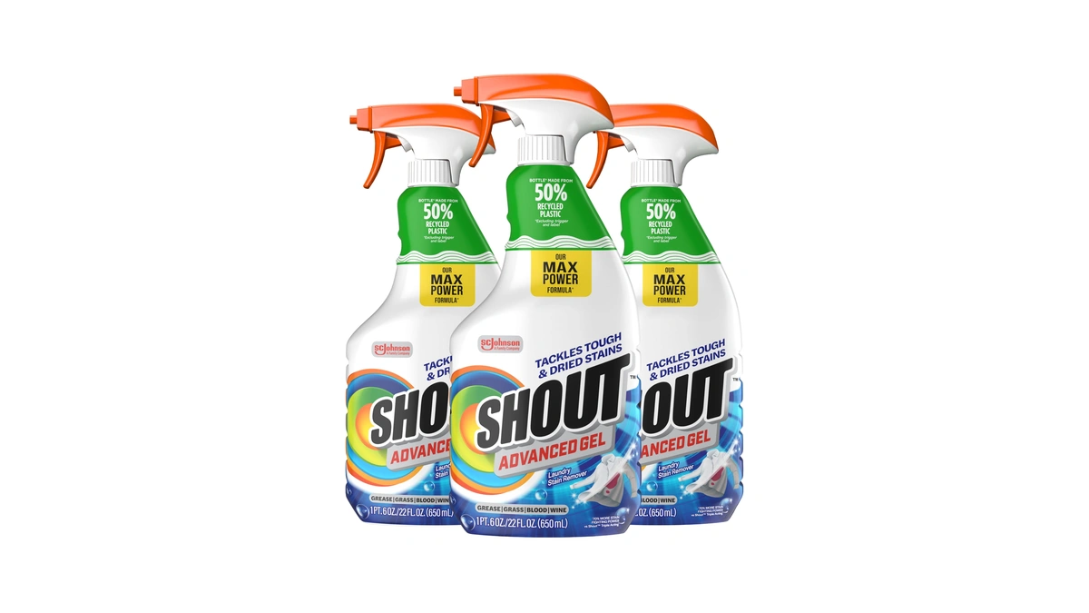 Shout Advanced Laundry Stain Remover Gel For Clothes Laundry, Breaks