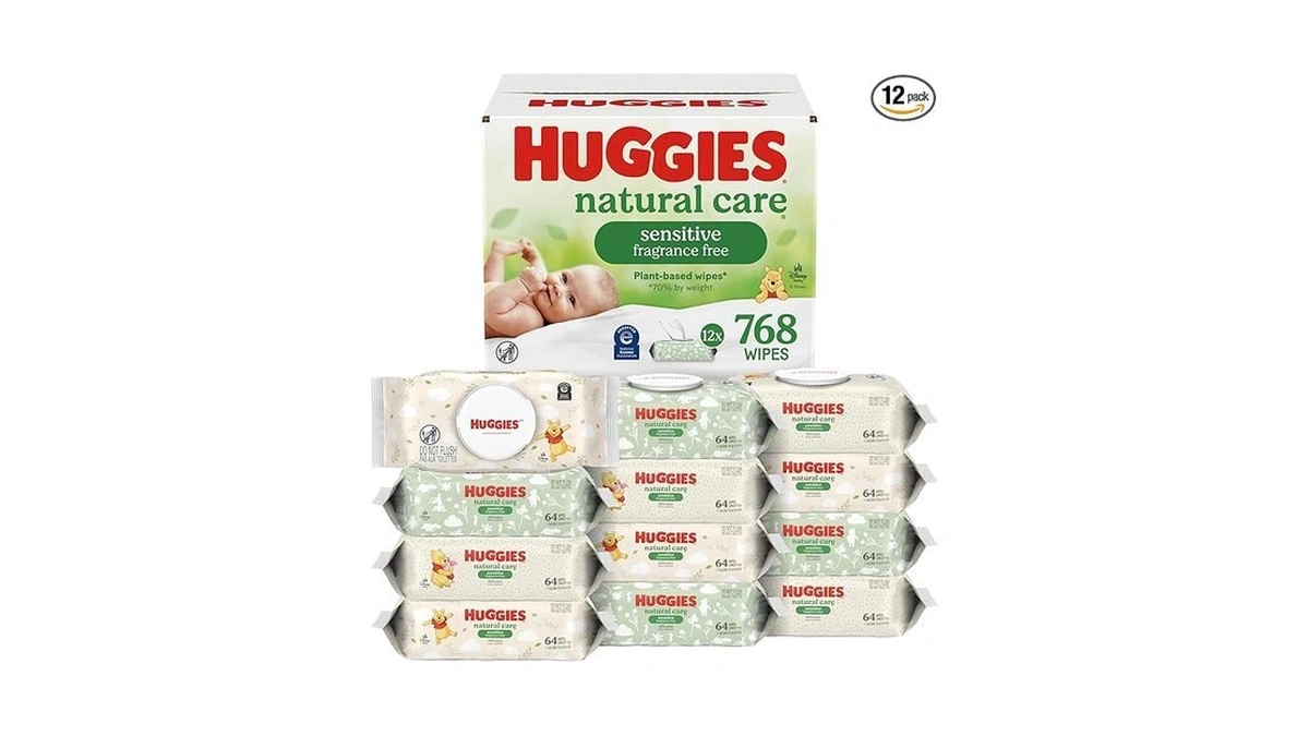 Huggies Natural Care Sensitive Baby Wipes, Unscented, Hypoallergenic, 99% Purified