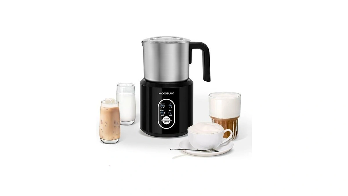 Moosum Food Grade Stainless Steel Electric Milk Frother And Warmer,