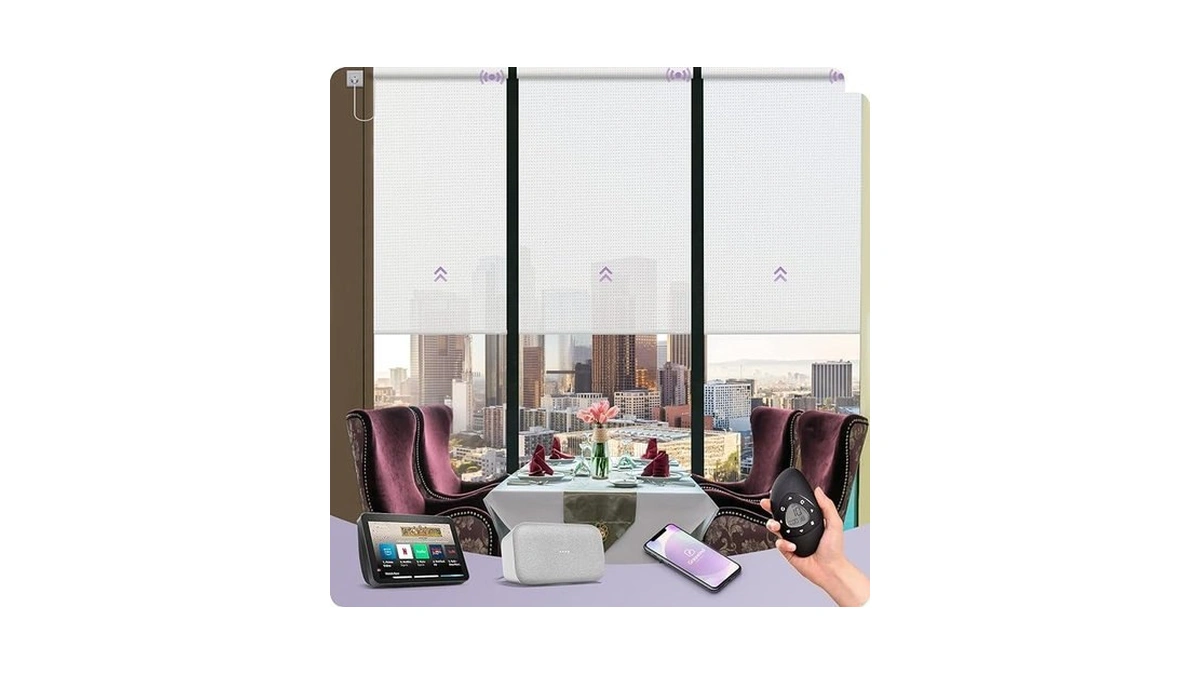 Graywind Motorized Solar Shades Compatible With Alexa Google Hardwired Wifi