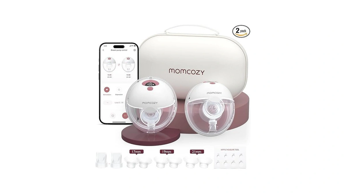 Momcozy M5 Smart App Controlled Wearable Breast Pump, Hands-free Wireless