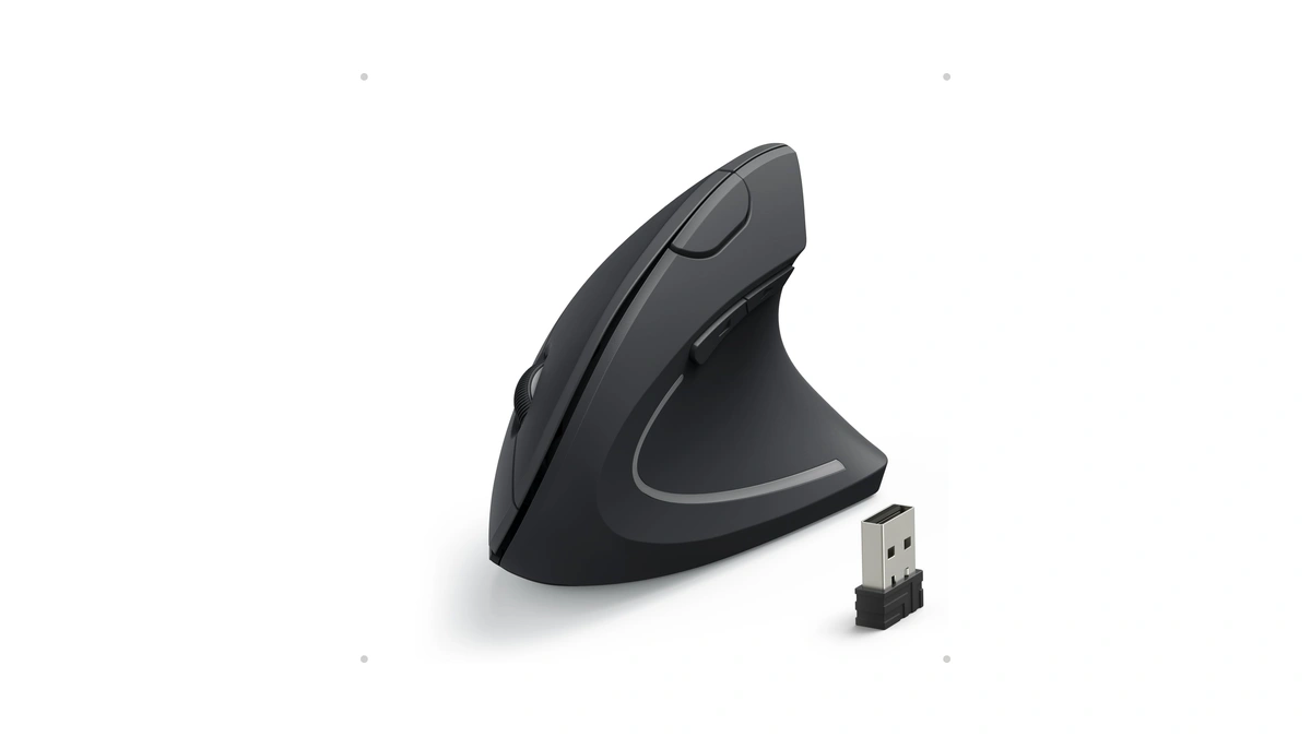 Anker 2.4g Wireless Vertical Ergonomic Optical Mouse For Work, Multi-device