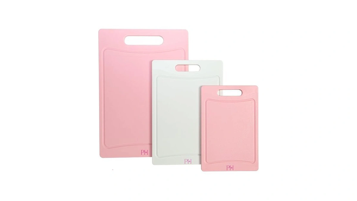 Paris Hilton Cutting Boards For Kitchen, Reversible Dual Sided Plastic