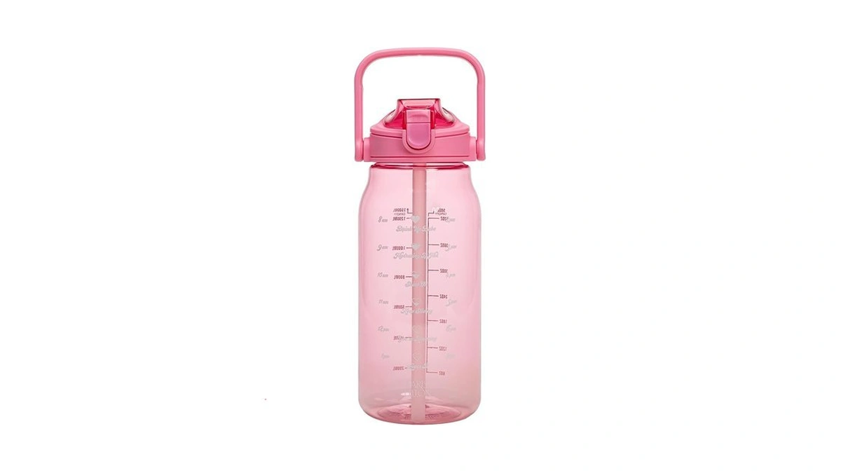 Paris Hilton Motivational Water Bottle With Straw And Leak-proof Flip-top