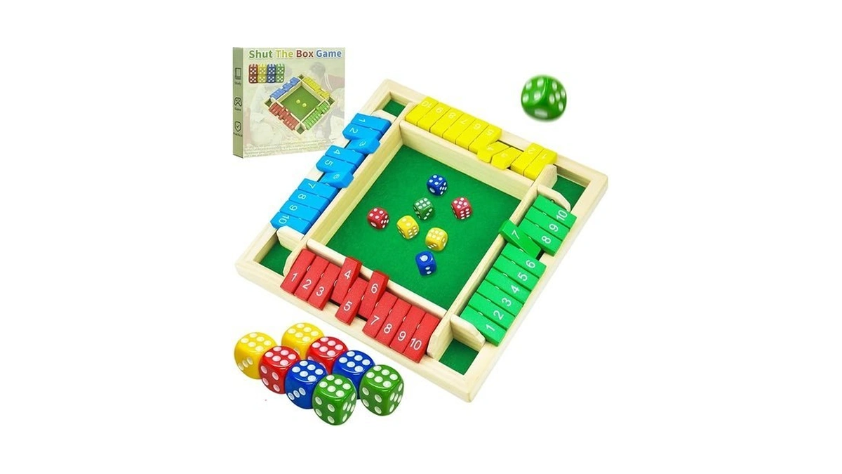 Rytopt Shut The Box Game, Stocking Stuffers, 2-4 Player Family