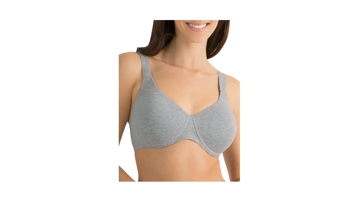 Fruit Of The Loom Women's Anti-gravity Wire-free Bra, Heather Grey,