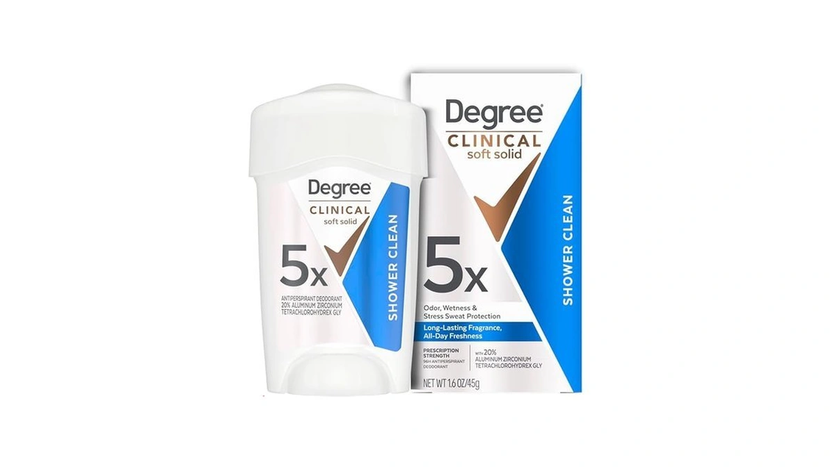 Degree Clinical Strength Antiperspirant Deodorant Shower Clean Soft Solid 96-hour