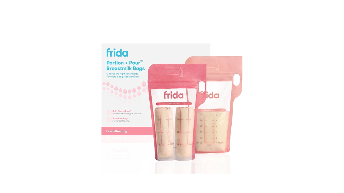 Frida Mom Breastmilk Storage Bags, 100ct Variety Pack, Standard &