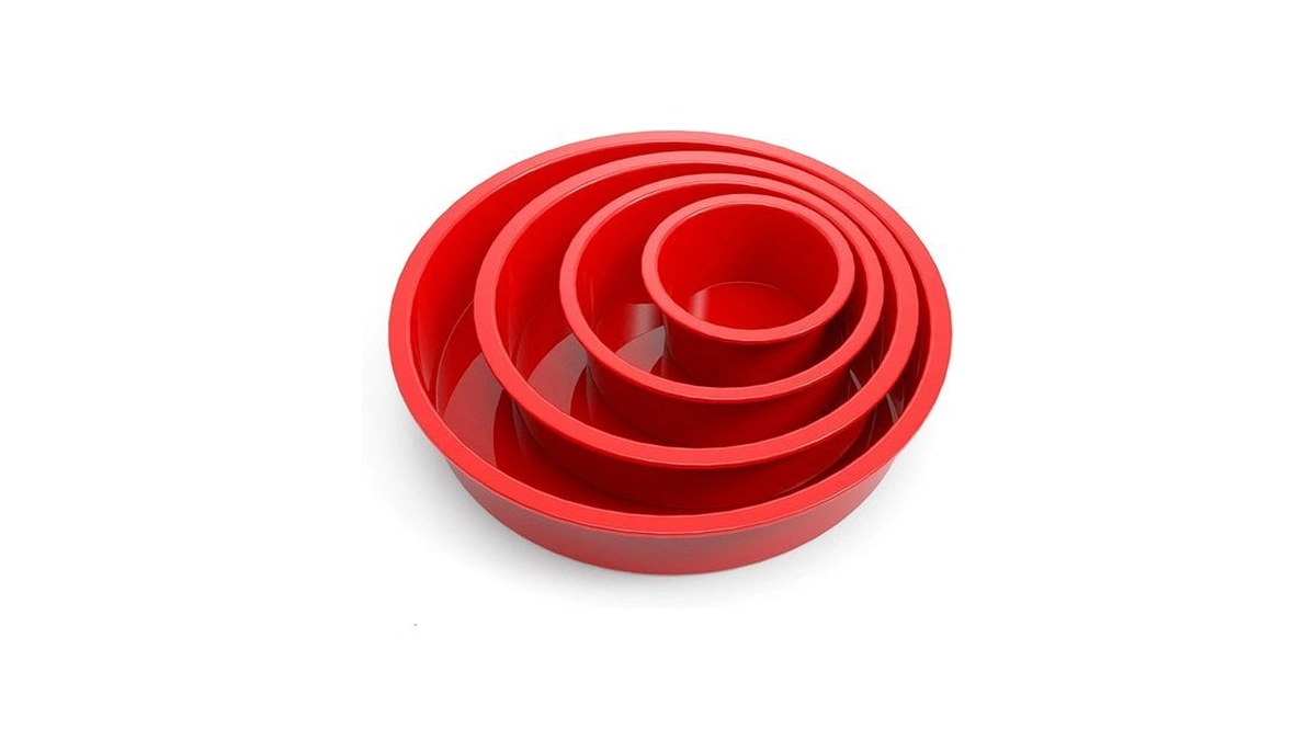 Silivo 4-piece Silicone Cake Pans Sets For Baking - Nonstick