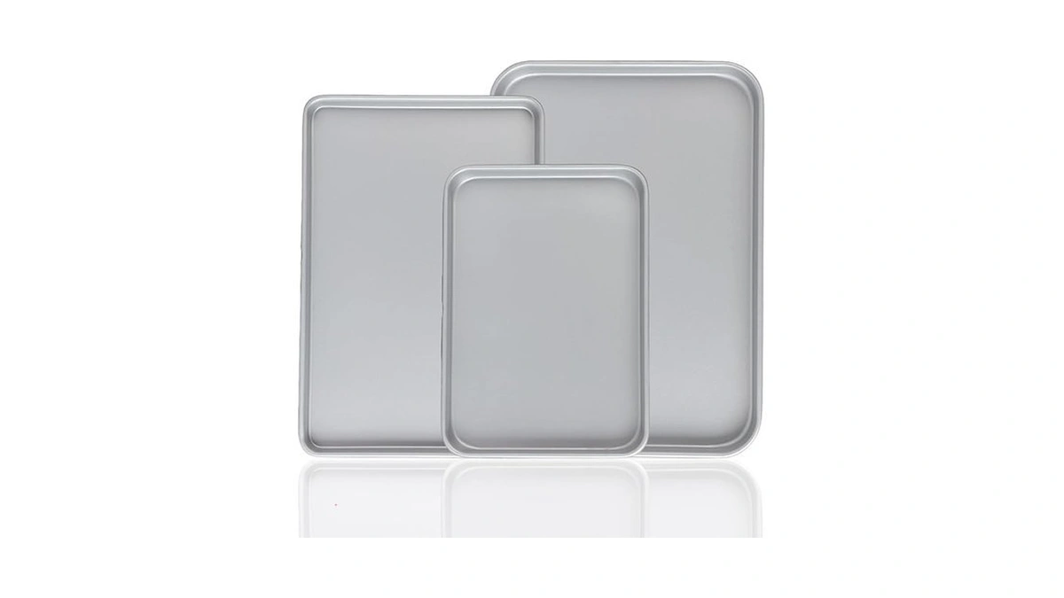 3-piece Nonstick Baking Pans Set Of 3 - Nonstick Rectangle