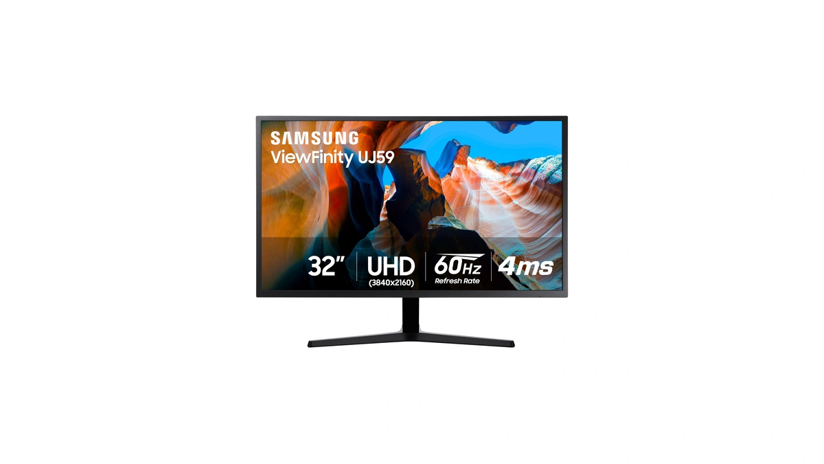 Samsung 32" Uj59 Series 4k Uhd (3840x2160) Computer Monitor,va Panel,