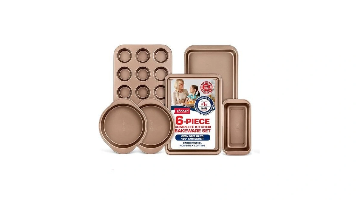 Bakken 6-piece Kitchen Baking Pan Set - Commercial Grade Carbon