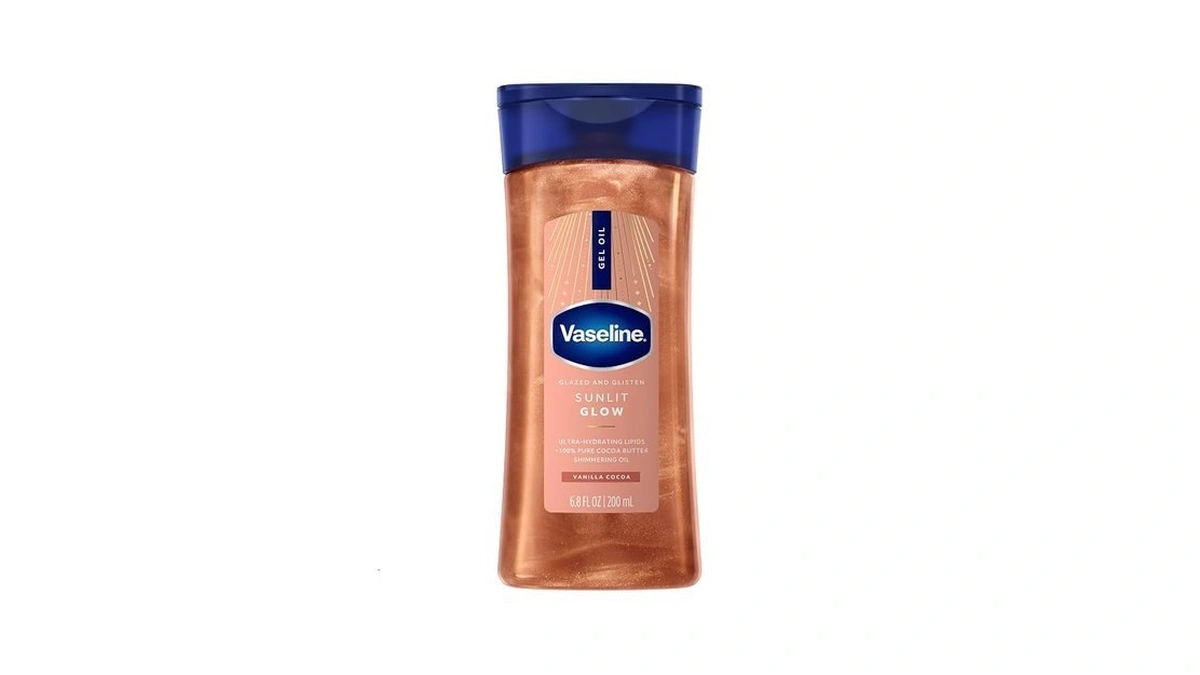 Vaseline Glazed And Glisten Sunlit Glow Body Gel Oil Vanilla