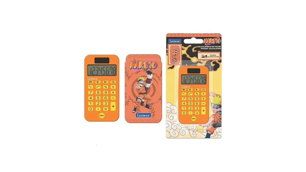 Lexibook, Naruto, Pocket Calculator With Protection Cover, Conventional And Advanced